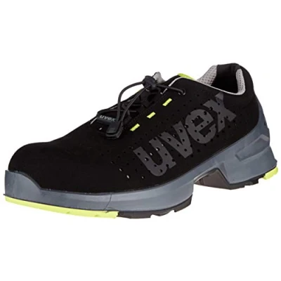 Image of Uvex 1 Work Shoe Safety Trainer S1 SRC ESD Non Slip Outsole Toe Cap Lightweight Lime Black