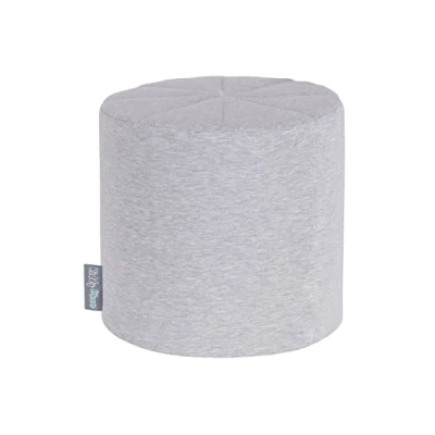 Image of KiddyMoon Foam Playground For Kids Obstacle Course Children Montessori Toy Babies Soft Construction Blocks, Element Pouf, Made In The EU, Light Grey