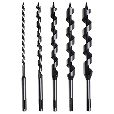 Image of 5PCS Woodworking Auger Bit Set 230mm SDS plus 6 10 14 18 20mm Wood Drill Bits