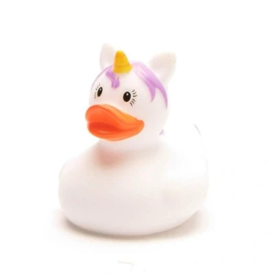 Image of Mini Unicorn Rubber Duck white DUCKSHOP Bathduck L: 4,5 cm