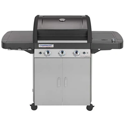 Image of Campingaz 3 Series Classic LS Gas BBQ Burner Barbecue Grill 9.6 KW Power Instaclean Easy Cleaning System Cast Iron Grid and Griddle with Side Burner, Black/Silver, 78 x 60 53 cm