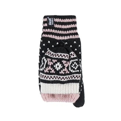 Image of HEAT HOLDERS Ladies Converter Heatweaver Thermal Winter Warm Mitt GLOVES TOG 2.3 (Black Stockholm)