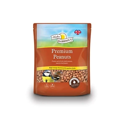 Image of Walter Harrison&#039;s Premier Peanuts Wild Bird Food Aflatoxin Free Mix High Energy Garden 2kg