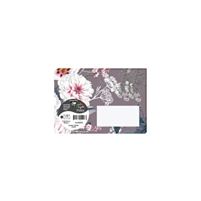 Image of Clairefontaine 55032C Pack of 20 Gummed Printed Envelopes C6 Format 11.4x16.2cm 120g Violine Color Botanic Garden Theme Invitation for Events and Correspondence Pollen Range