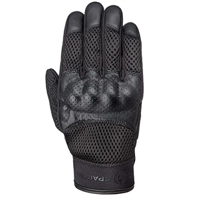 Image of Spartan Men&#039;s Air Mesh Motorcycle Glove, Black, XL