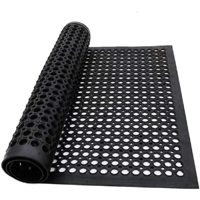 Image of MYOYAY Large Outdoor Rubber Entrance Mats 90cm x 150cm Drainage Mat Anti Fatigue Non Slip Door Flooring Heavy duty Commercial Kitchen Floor for Industrial Bathroom