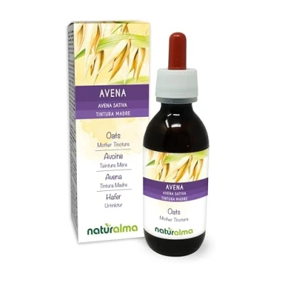 Image of Oats (Avena Sativa) Tops Alcohol Free Mother Tincture Naturalma Liquid Extract Drops 120 ml Food Supplement Vegan