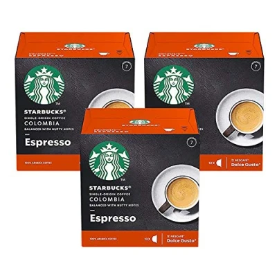 Image of STARBUCKS by Nescafe Dolce Gusto Espresso Colombia Medium Roast Coffee 12 Capsules (Pack 3)
