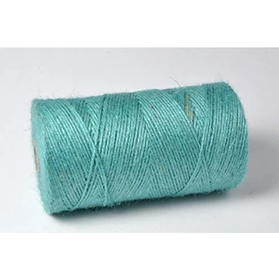 Image of 1KG Spools Everlasto Coloured Jute Craft Twine String (2mm Approx) Aqua Blue