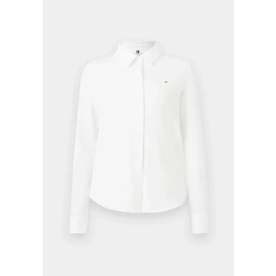 Image of Tommy Hilfiger SLIM Button DOWN Buttondown blouse, Women&#039;s, Size: XXS, Ecru