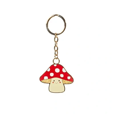Image of Sass &amp; Belle Mushroom Enamel Keyring