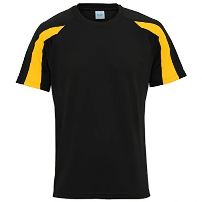 Image of AWDis Contrast Cool T Jet Black/Gold