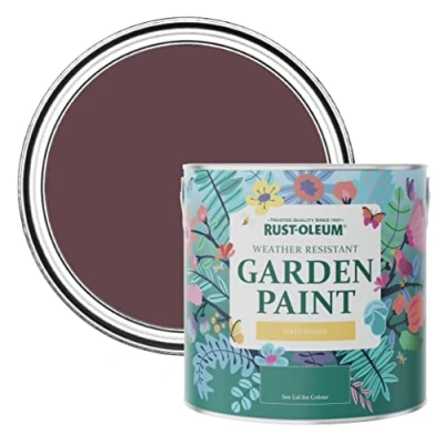 Image of Rust Oleum Purple Mould Resistant Garden Paint In Matt Finish Mulberry Street 2.5L