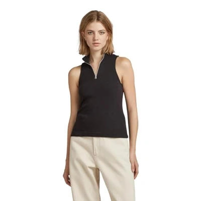 Image of G Star RAW Womens Cycling Ultra Slim Zip Top Black Cotton Size X Large