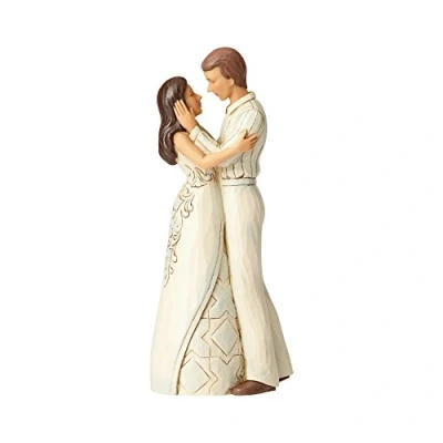 Image of Enesco Jim Shore Heartwood Creek Couple Embracing Figurine