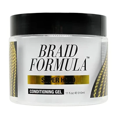 Image of Braid Formula Conditioning Gel, Super Hold, 310ml Great for Braiding, Twisting, Edges, No Residue, Flaking, Strong High Shine, Smoothing with Clean, Build up