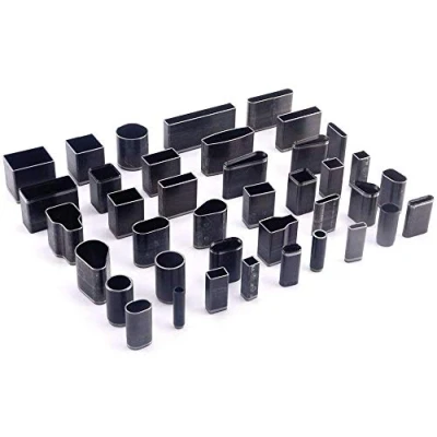 Image of Leather Punch Cutter Set, 39pcs Metal Shape Style Hole Hollow Set with Plastic Case for Leather, Watch Band, Canvas, Eyelet