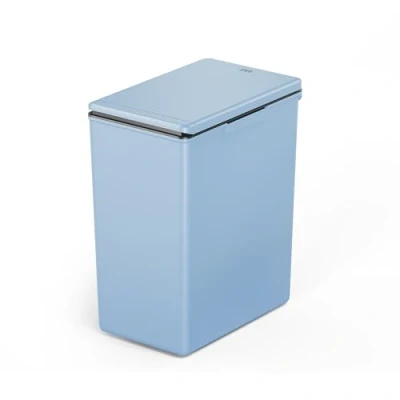 Image of EKO Morandi Kitchen Bin Plastic Touch Recycling Perfect for &amp; Home, Titanium Blue, 20 Litre