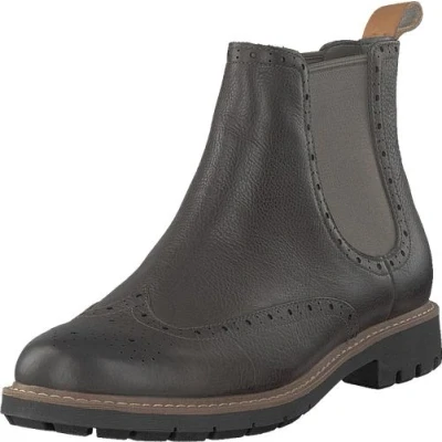 Image of Clarks Men&#039;s Batcombe Top Chelsea Boots, Grey (Taupe Leather), 7 UK (41 EU)