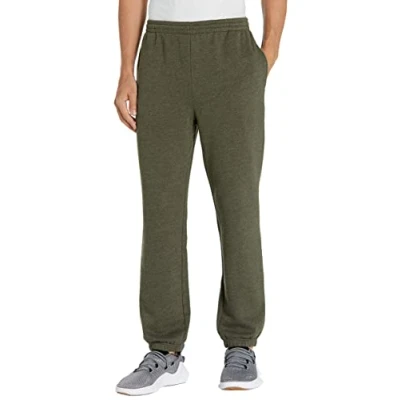 Image of Amazon Essentials Men&#039;s Closed Bottom Fleece Joggers (Available in Big &amp; Tall), Olive Heather, S