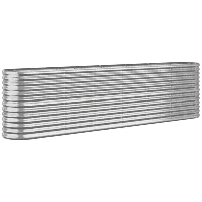 Image of vidaXL Garden Raised Bed Galvanised Steel 260x40x68 cm Silver