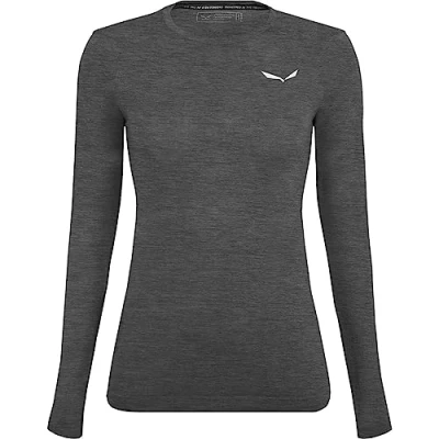 Image of Salewa Zebru Fresh Merino Responsive Long Sleeve Tee Women, Electric, L, Female
