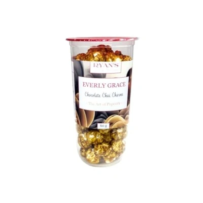 Image of Everly Grace Popcorn Chocolate chai Charm, 60 g Cups with and Spices from Our Manufactory in Augsburg, Germany