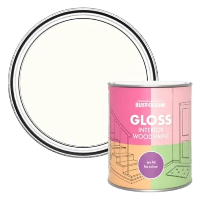 Image of Rust Oleum Pink Interior Wood Paint in Gloss Finish Sweet Nothing 750ml