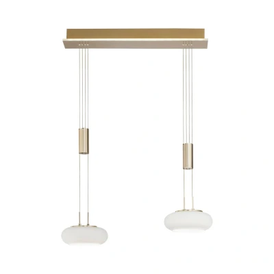 Image of Q Smart Home Paul Neuhaus ETIENNE LED hanging 2 bulb, brass