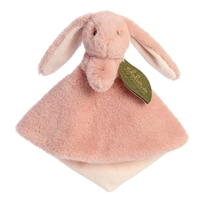 Image of Aurora, 23324, ebba Baby Eco Brenna Bunny Luvster Blanket, 12In, Recycled Soft Toy, Pink