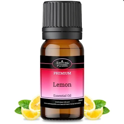 Image of Lemon Essential Oil for Diffuser 100% Pure Natural Therapeutic Grade, Skin Oils Cleaning Aromatherapy Stress Relief &amp; Mind Calming 10ml