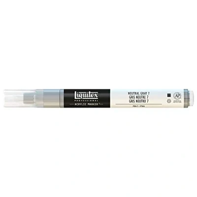 Image of Liquitex 4627599 2 4 mm Fine Nib Paint Marker Neutral Grey 7