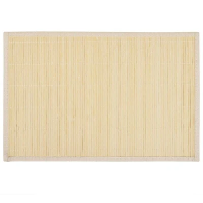 Image of vidaXL Natural Bamboo Placemats, 30 x 45 cm, Easy to Clean, Decorative Dining Table Accessories, Set of 6, Suitable for any Home Decor