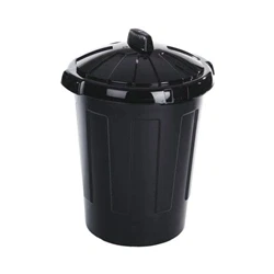 Image of Plastic Dustbin 80 Litre Black