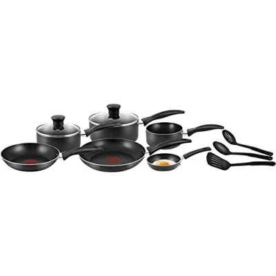 Image of Tefal A762S944 Easycare 9 Piece Cookware Set , Black
