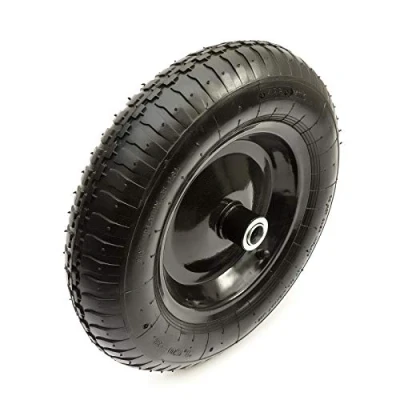Image of 14&#039;&#039; 4 Ply 3.50 8 Wheelbarrow Builders Barrow Metal Wheel &amp; Tyre With Innertube Garden