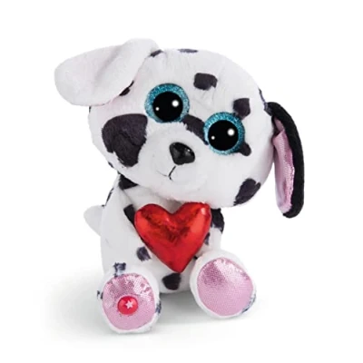 Image of NICI 49236 Cuddly GLUBSCHIS Dalmatian Topaz 15cm White Dangling Sustainable Made Plush, Cute Soft Toy to Cuddle and Play with, for Children &amp; Adults, Gift idea