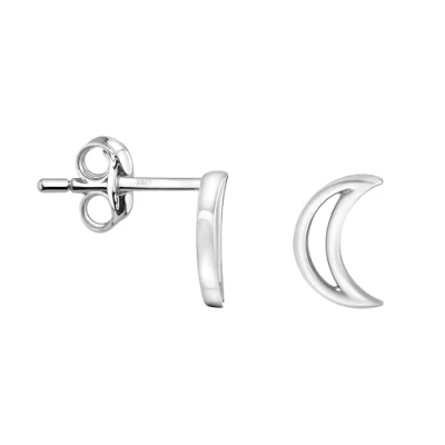 Image of SOFIA MILANI Women&#039;s Earrings 925 Silver Moon Stud Earring 20914