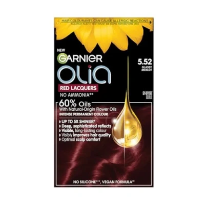 Image of Garnier Olia Permanent Hair Dye Red Lacquers 5.52 Glassy Merlot