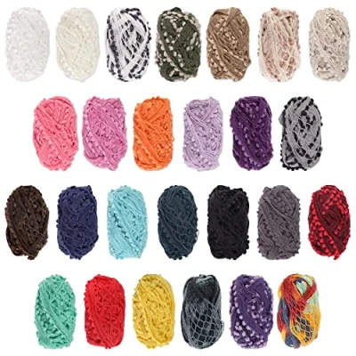 Image of JubileeYarn Pom Fishnet Yarn 50g Mini Bonbons Variety Pack 6 Skeins