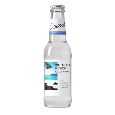 Image of Coast Drinks White Tea Soda Water Inspired by Southern Japan, Umami Finish with Japanese Sea Salt, Perfect for Vodka &amp; Whiskey, Zero Sugar 200ml