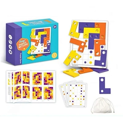 Image of Shapes and Pattern Matching Puzzle, Educational Toy, Brain teaser puzzle for Boys Girls, Ages 3+