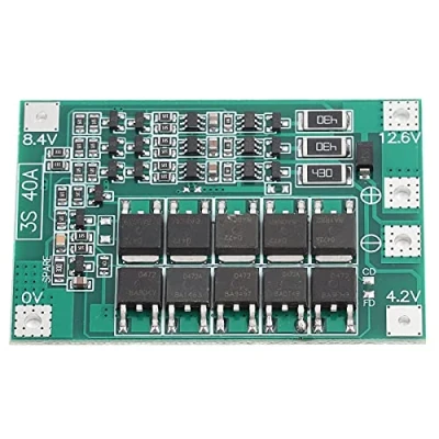 Image of FTVOGUE Battery Protection Board 3S 12V 40A Lithium Charger BMS PCB with Balance Charging