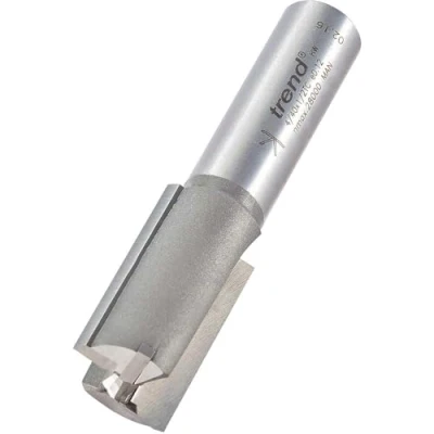 Image of Trend Professional Straight Two Flute Router Cutter Bit, 1/2 Inch Shank, 18.2mm Cut Diameter, 32mm Length, TCT Plunge Centre Tip, 4/40X1/2TC