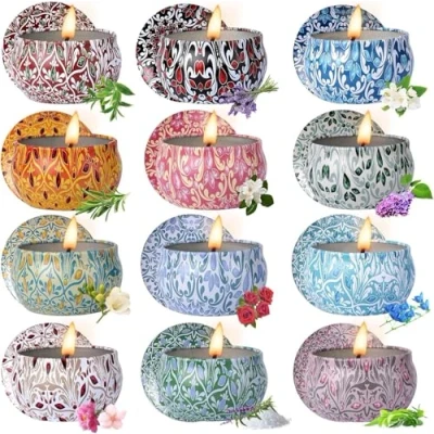Image of 12 Pack Scented Candles Gifts Set for Women, Candle Set, Natural Soy Wax, Aromatherapy Birthday, Christmas, Her, Women