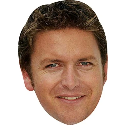Image of FoxyPrinting James Martin Tv Stars 2018 Celebrity Cardboard Party Face Mask Fancy Dress