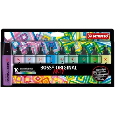 Image of Highlighter STABILO BOSS ORIGINAL ARTY Pack of 10 Cool Colours