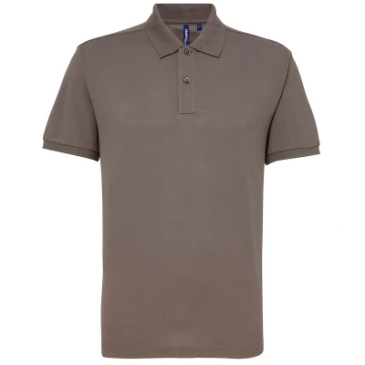 Image of Asquith &amp; Fox Mens Short Sleeve Performance Blend Polo Shirt (Slate) Multicolour Size Small