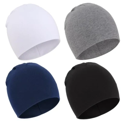 Image of DRESHOW 4 Pieces Baby Beanie Newborn Toddler Soft Cute Knit Hat Hospital Hats for Boys Infant Cap Beanies