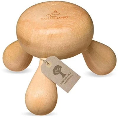 Image of Ergo MASSAGE aid/Massage Device Made of Cherry Wood, Oil Resistant Relaxation for Back, Neck, arms &amp; Legs Top Hygiene Thanks to Varnish Quality from EXPERT